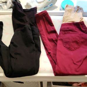 Skinny leg maternity pants (2 pairs)
